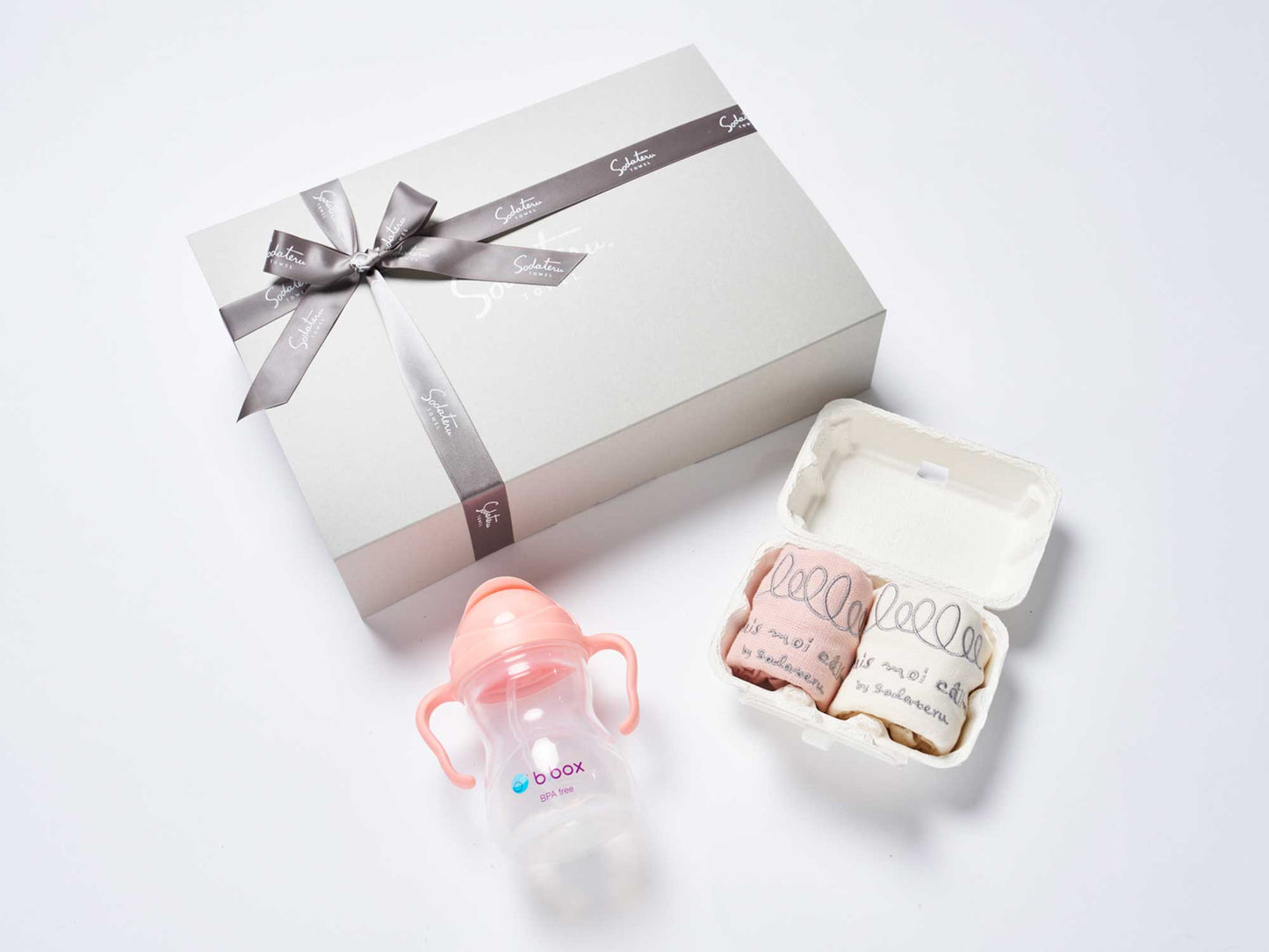 Fais moi calin!My first towel (スタイハンカチ2枚)+Sippy cup