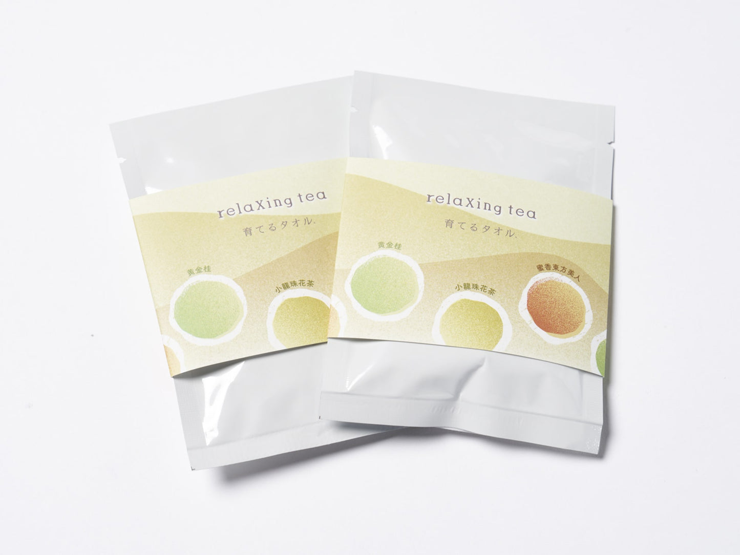 feel プチハンドタオル+遊茶 relaxing tea(2包)ギフトセット