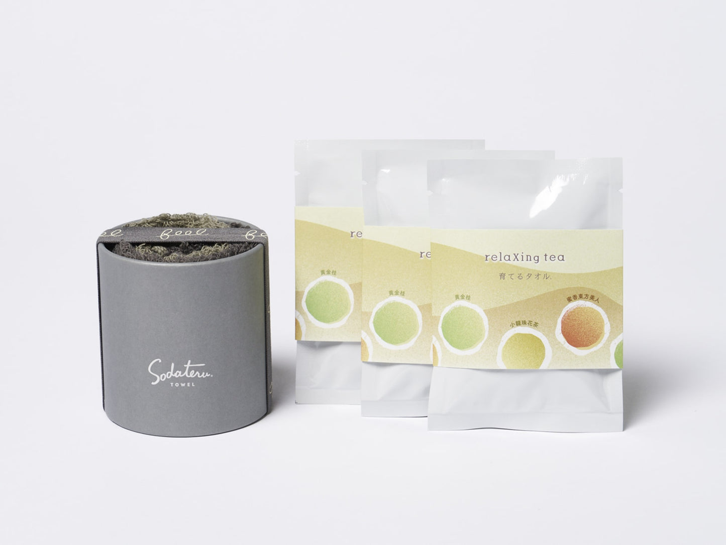 feel プチハンドロール+遊茶 relaxing tea(3種各1包)ギフトセット