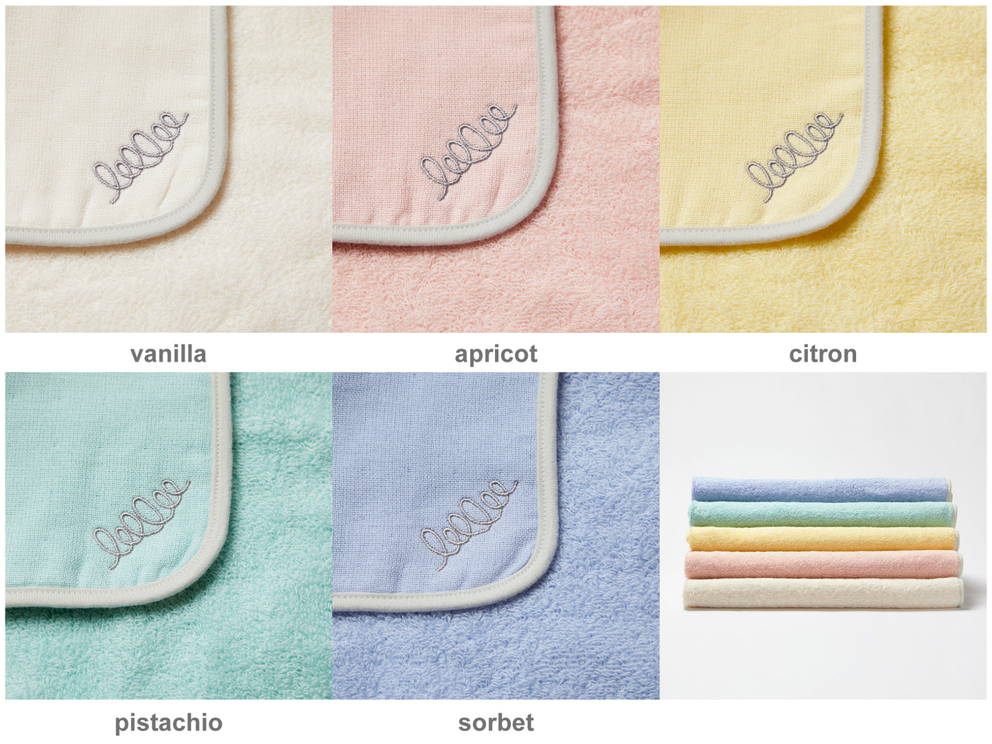 【eギフト】Fais moi calin! My first towel (スタイハンカチ) 2枚セット