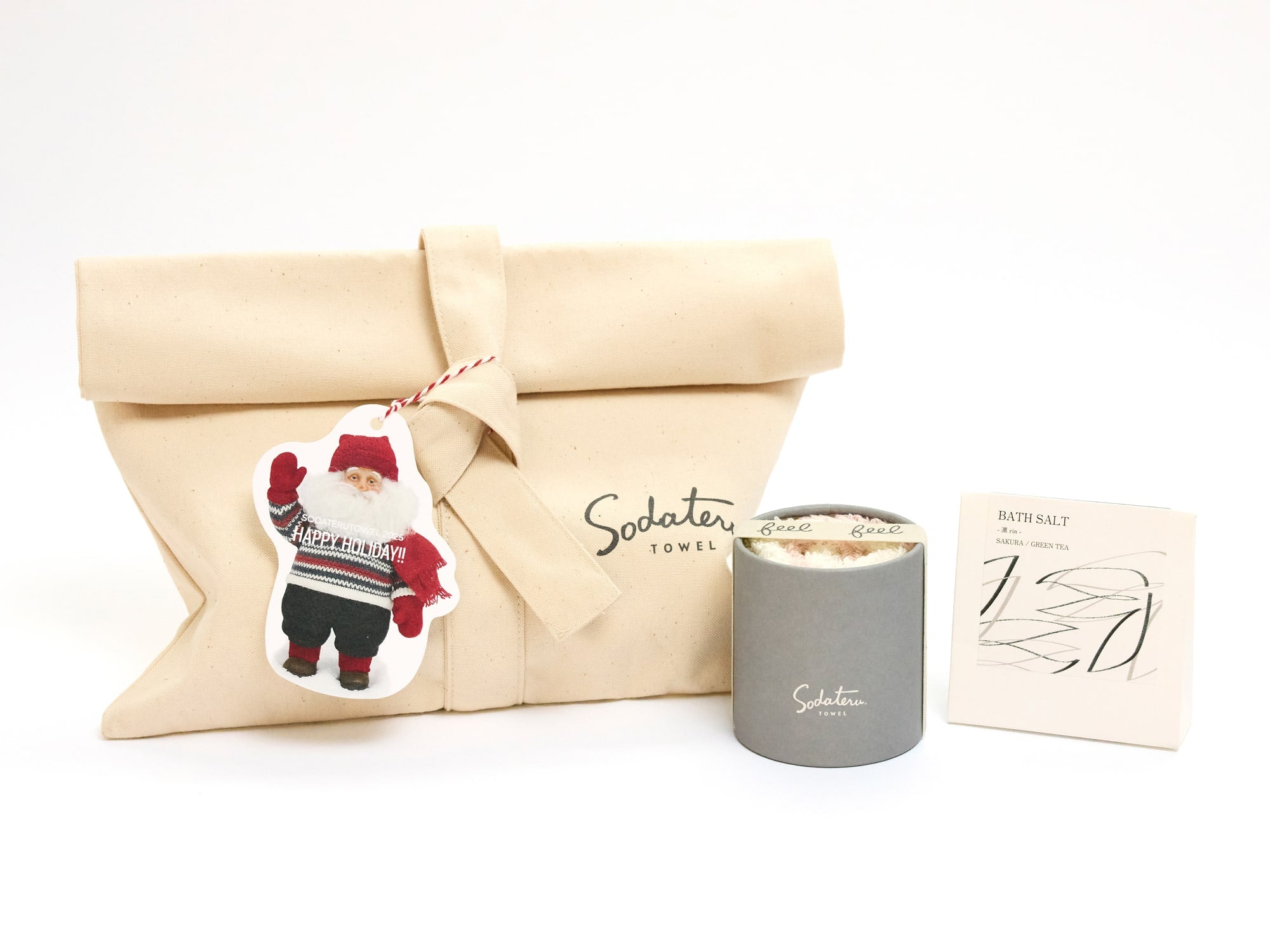 feel ホリデーバッグ（クリスマス限定ギフトセット：プチハンドタオル2枚＋バスソルト）