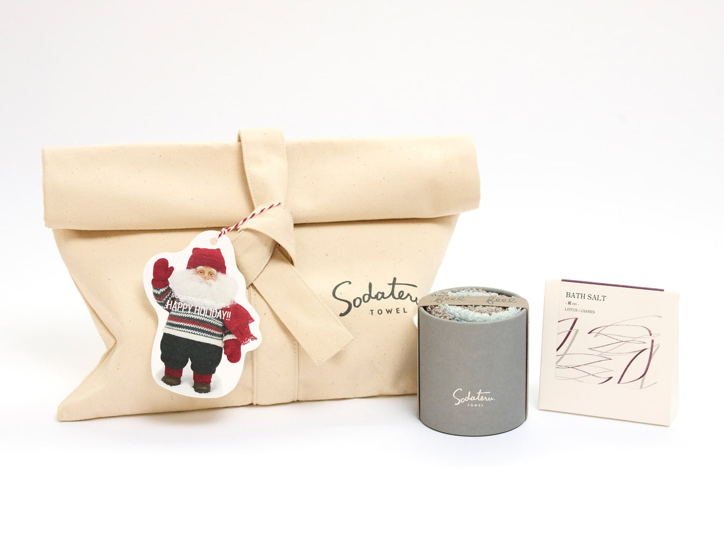 feel ホリデーバッグ（クリスマス限定ギフトセット：プチハンドタオル2枚＋バスソルト）