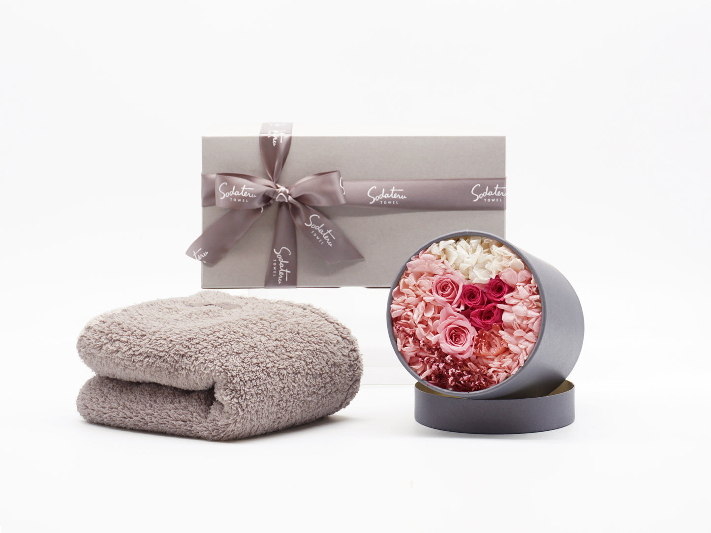 feel DECOR Ｍ フェイスタオル＋プリザーブドフラワー