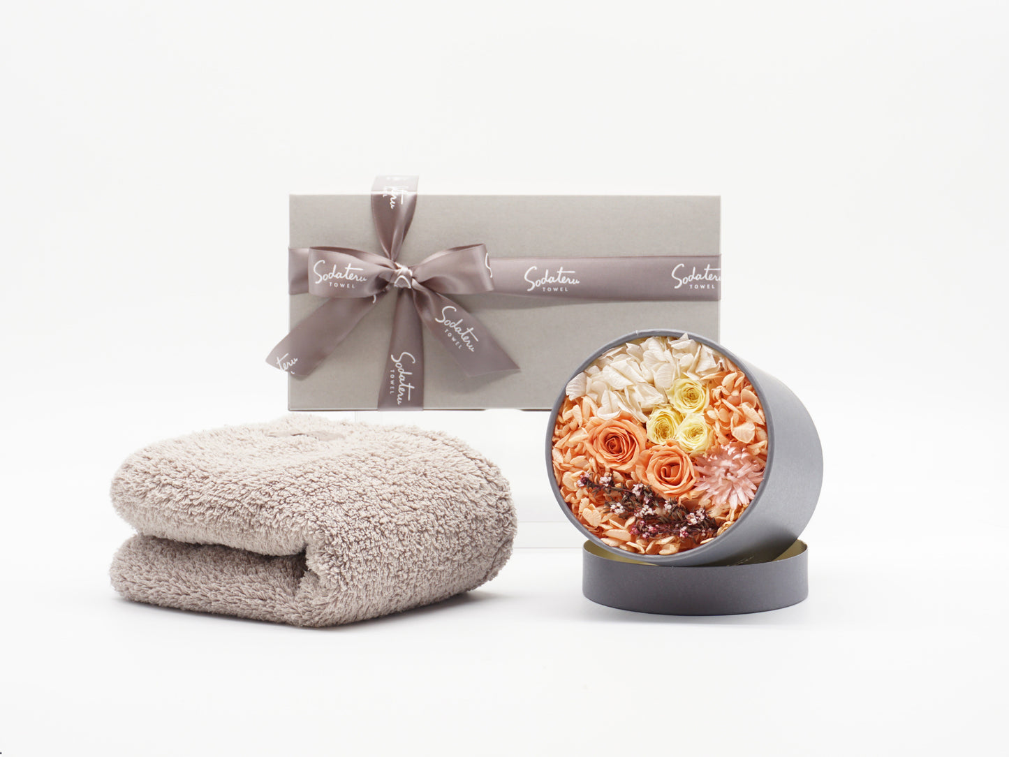 feel DECOR Ｍ フェイスタオル＋プリザーブドフラワー