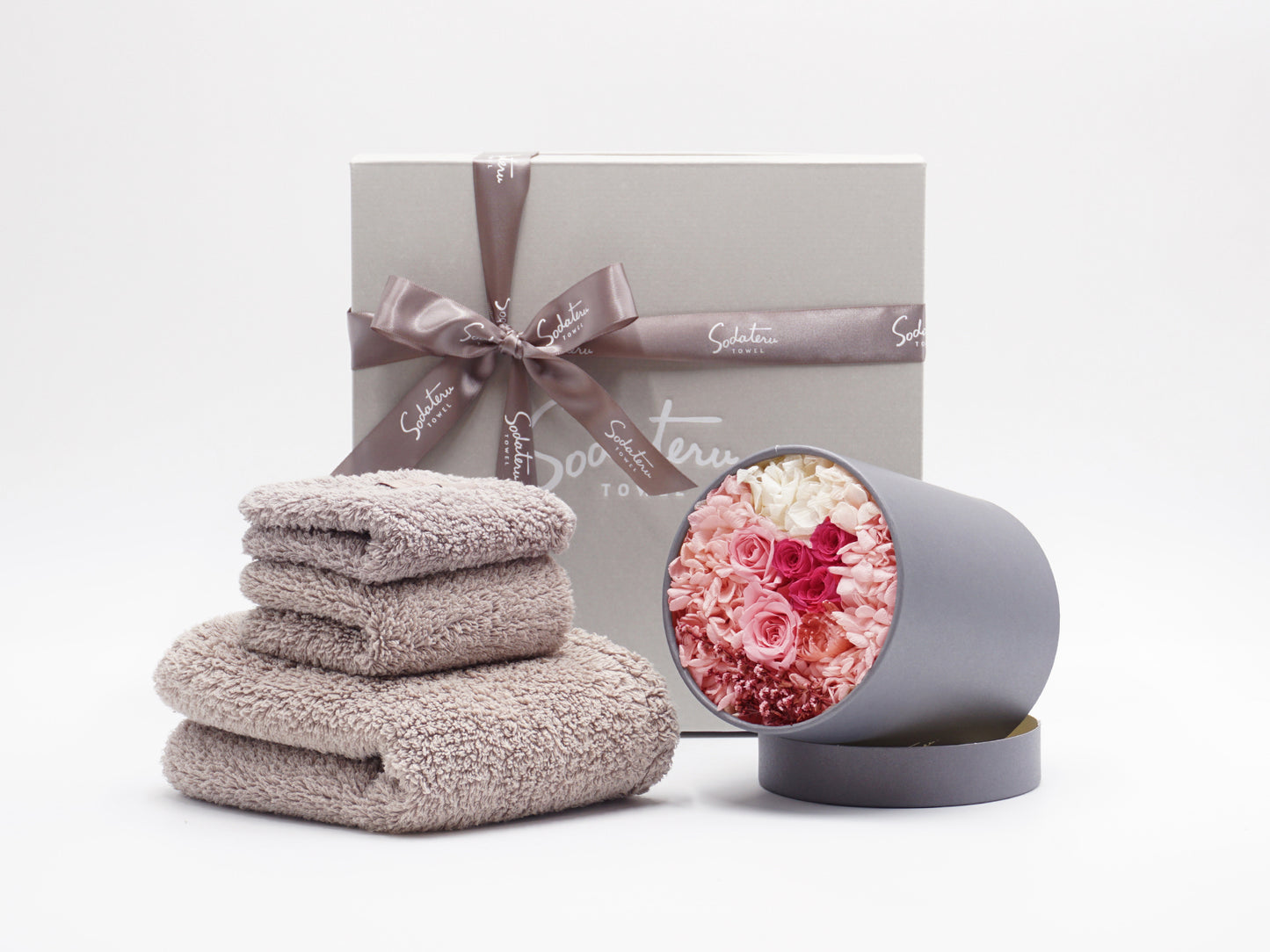 feel DECOR Ｌ タオル3サイズ＋プリザーブドフラワー