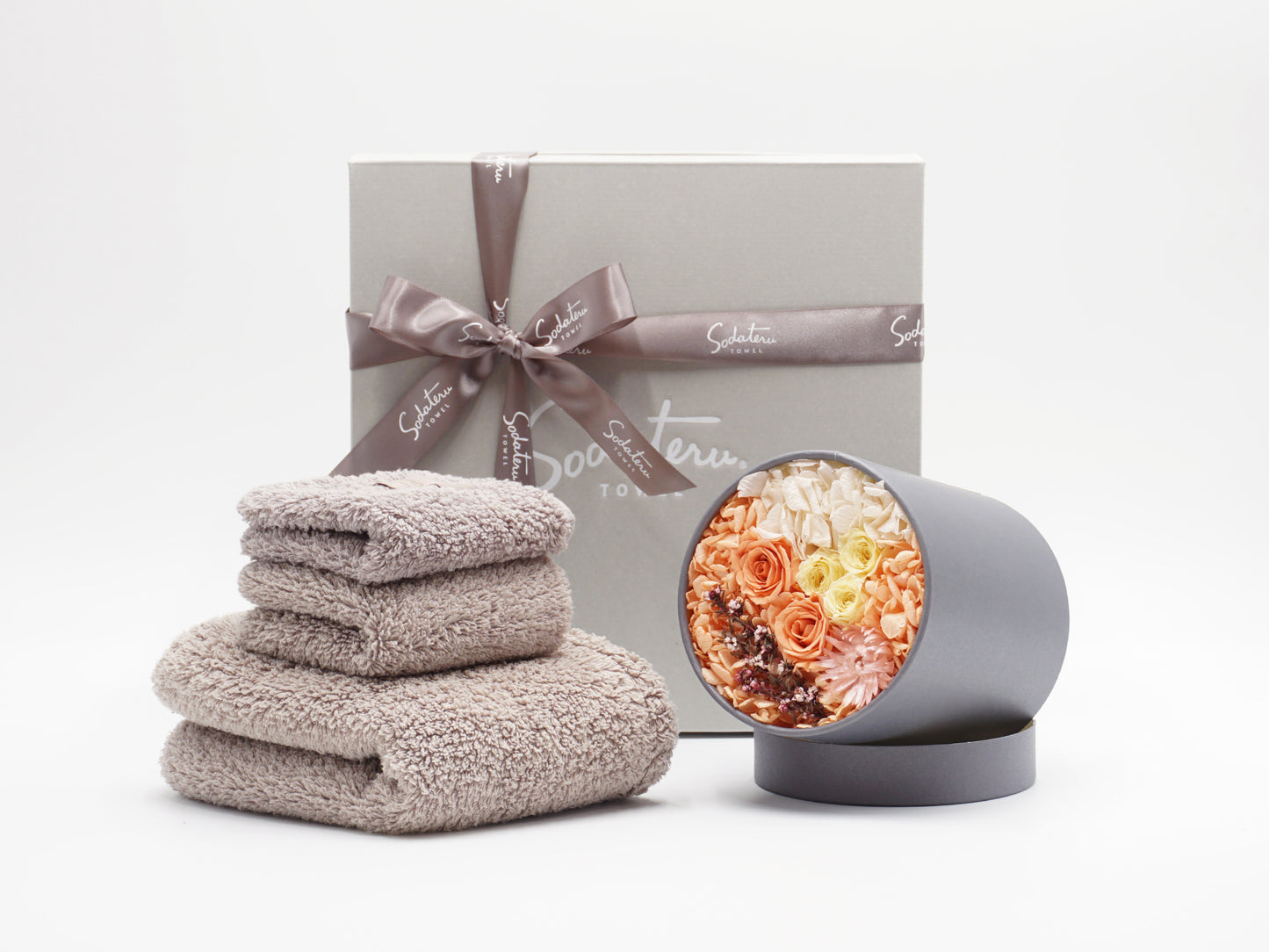 feel DECOR Ｌ タオル3サイズ＋プリザーブドフラワー