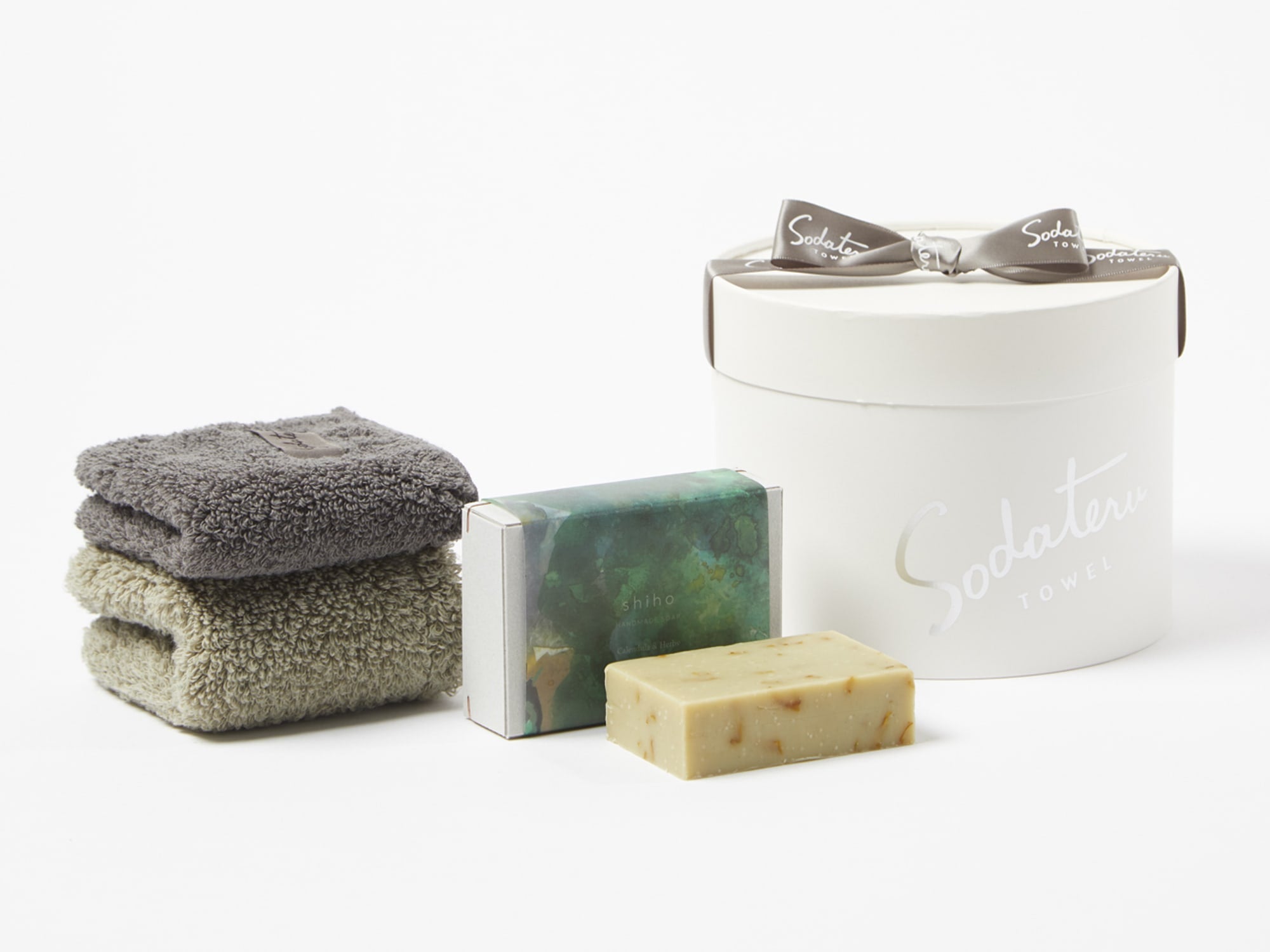 feel〈always with you〉プチフェイスタオル+プチハンドタオル+SABON Calendula&Herbs ギフトセット