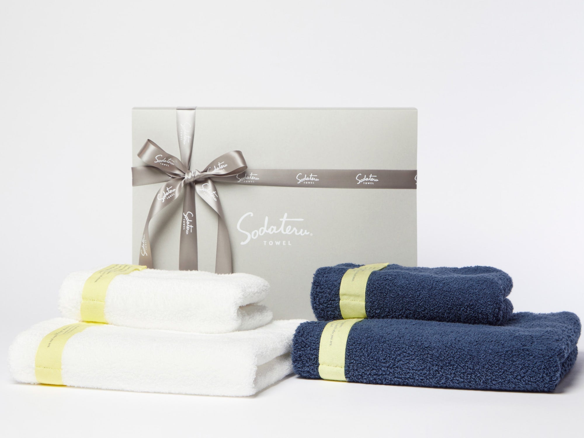 yellow ribbon bath2+middy2(バスタオル+フェイスタオル)