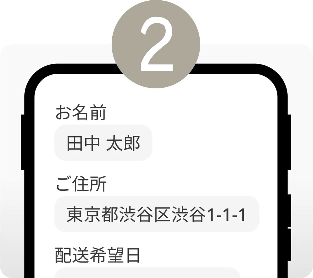 必要な項目を入力してください。