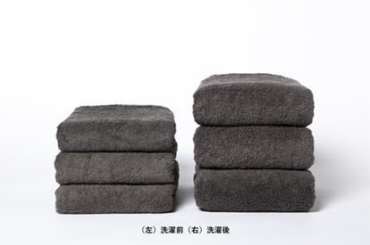 （左）洗濯前、（右）洗濯後