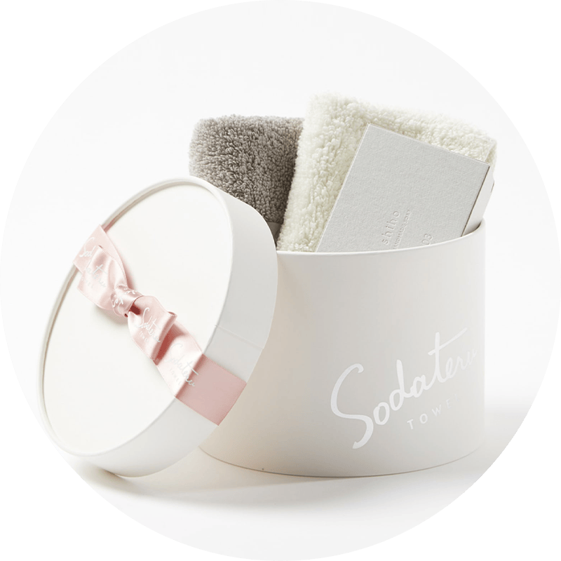 feel〈always with you〉プチフェイスタオル+プチハンドタオル+SABON ギフトセット
